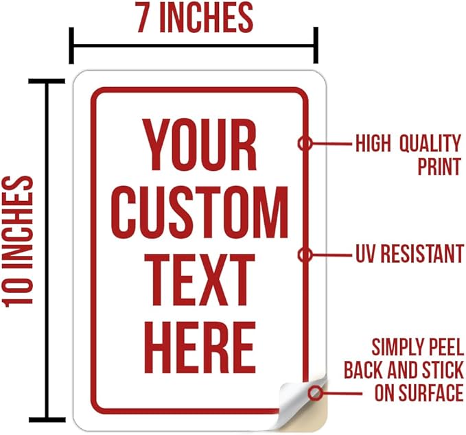 Custom Sign Sticker, Personalized Signs - Image 2