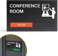 Conference Room Door Signs for Office, Meeting In Progress Door Sign, In Use by Abudada
