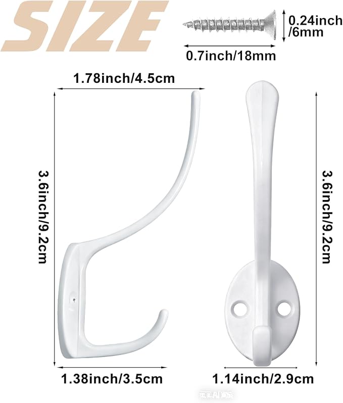 Homanu 10 Pack Coat Hooks Wall Mounted - Image 5
