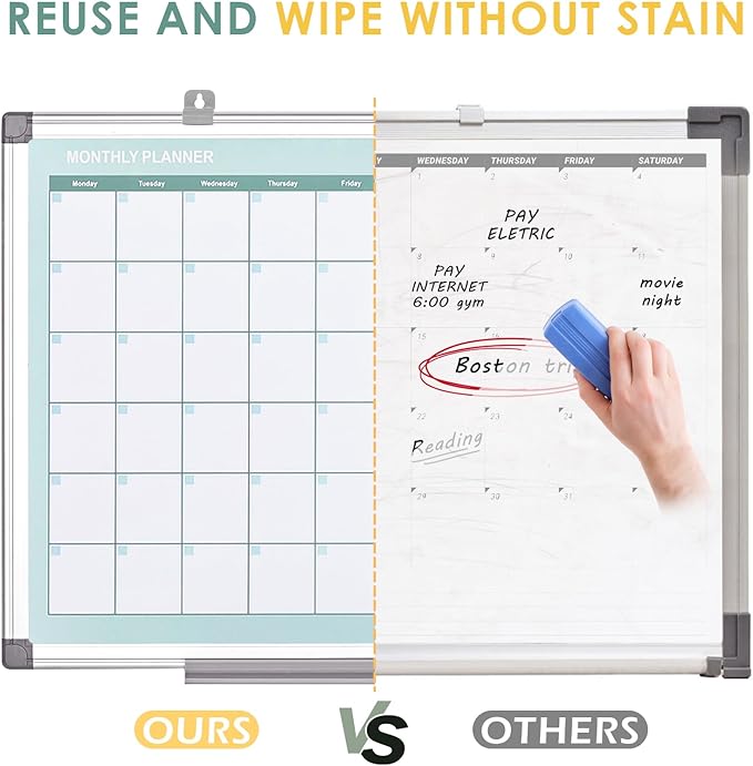 MAKELLO Dry Erase Calendar for Wall 36" x 24", Large White Board Calendar - Image 5