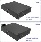 QiaoYoubang 2U Server Cabinet Case 19 Inch Rack Mount Lockable Drawer - Image 4