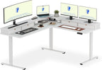 FLEXISPOT 71" Large L Shaped Standing Desk Electric Corner Table by FlexiSpot