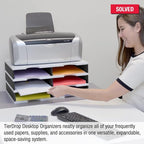 Ultimate Office TierDrop Desktop Organizer/Forms Sorter, 6-Compartments - Image 3