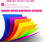 MAGECUBIKU Colored Copy paper 8.5X11 Inches, 140 Sheets 20 lb/80GSM 7 Colors - Image 2