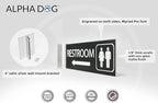 ALPHA DOG SIGNS Corridor Projecting Hallway Bathroom Sign, Left Arrow, - Image 3