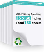FAHKNS Sticky Easel Pad，Large 25x30 Inch Self-Adhesive Teacher'S Flip Chart by FAHKNS