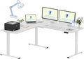 FLEXISPOT L Shaped Standing Desk, 71 x 63 Inch Electric Height Adjustable by FlexiSpot