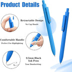 Piochoo Pens, 0.5mm Black Ink Gel Pens, Quick Dry No Smudge, Smooth Writing - Image 5