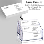 Clear Acrylic Business Card Holder, 2 Tier Premium Acrylic Clear Business Card - Image 3