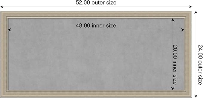 Amanti Art Silver Framed Magnetic Board 24x52 Oversize Vision Board - Image 3
