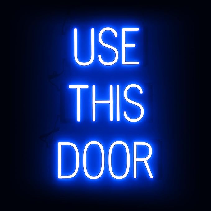 SpellBrite USE THIS DOOR Sign | Directional Sign by SpellBrite