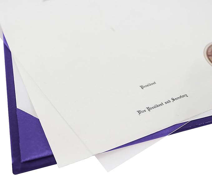 GraduationMall 8.5"x11" Smooth Padded Diploma Cover Certificate Holder Purple - Image 5