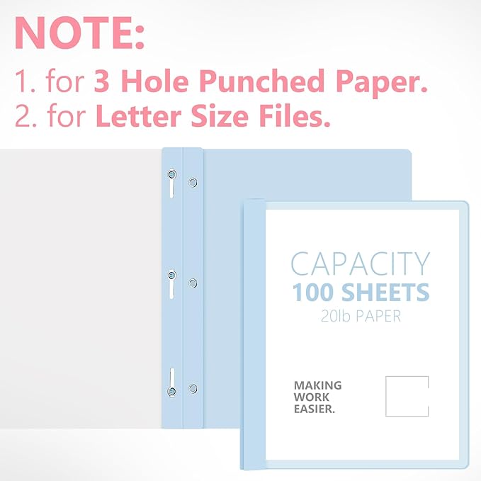 Feifeiya 48 Pack Plastic Report Covers - Image 3