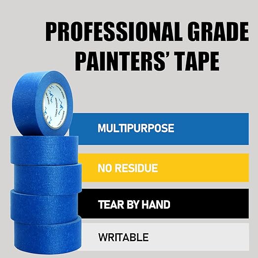 10 Rolls Painters Tape 2 inch Wide, General Purpose Blue Painters Tape - Image 5