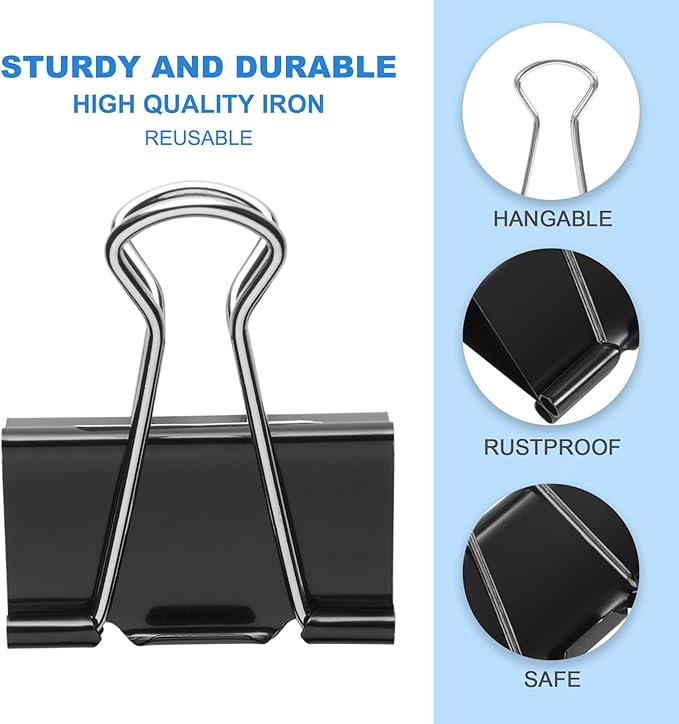 Binder Clips Assorted Sizes Including Extra Large Medium Small Mini and Micro - Image 3