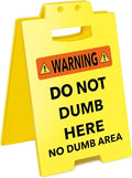 Smilelife Funny Office Cubicle Decor No Dumb Area Desk Sign Team Office Gag by Smilelife