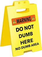 Smilelife Funny Office Cubicle Decor No Dumb Area Desk Sign Team Office Gag by Smilelife