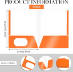 Jutom 50 Pcs 2 Pocket Glossy Paper Folders Glossy Paper Laminated Portfolios - Image 2