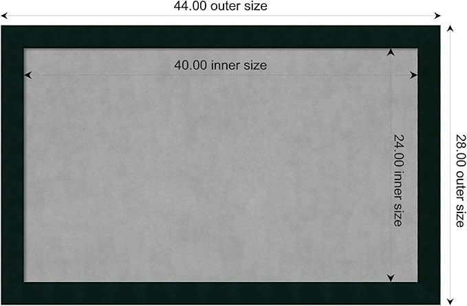 Amanti Art Black Framed Magnetic Board 28x44 Large Vision Board - Image 4
