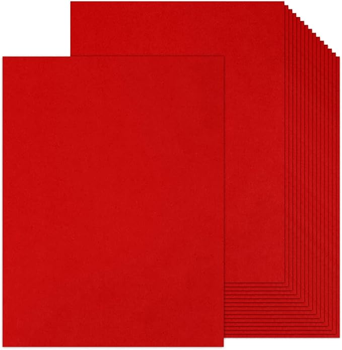 100 Sheets Red Cardstock 8.5 x 11 Red Construction Paper, Goefun 80lb Card by Goefun