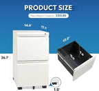 DEVAISE 2 Drawer Mobile File Cabinet - Image 3