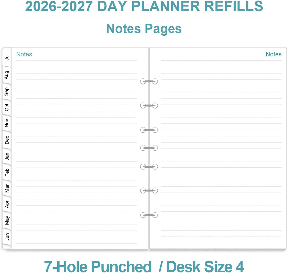 2027 Planner Refills - One Page Per Day Daily ＆ Monthly Planner, January 2027...