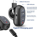 Presentation Clicker PowerPoint Wireless Presenter Remote: USB C Laser Pointer - Image 7