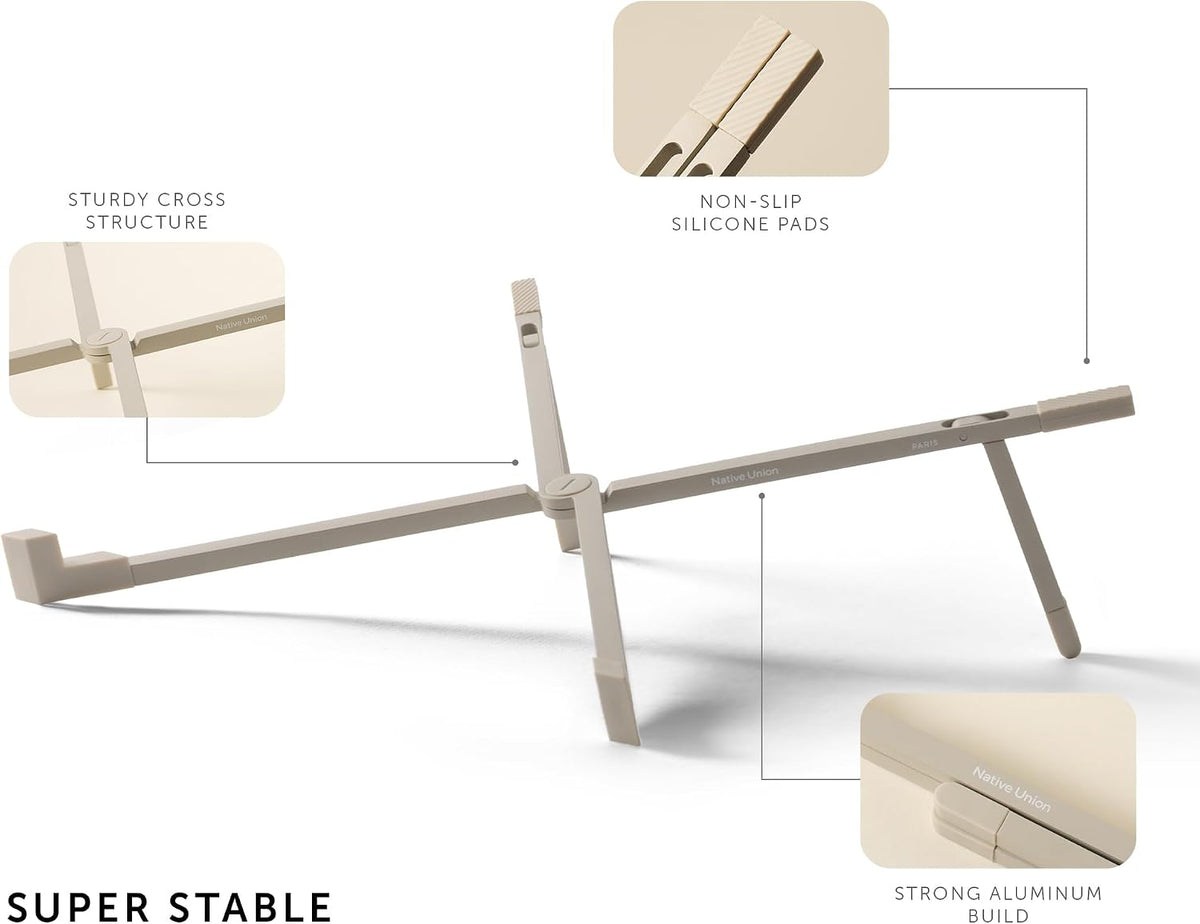Native Union Fold Laptop Stand – Ultra-Slim Foldable & Portable Laptop St...