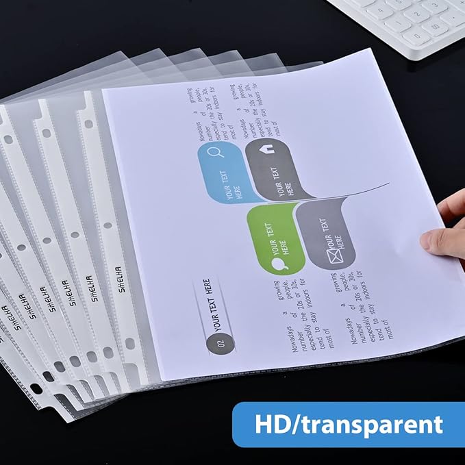 Sheet Protectors 400 Page, Page Protector 8.5" x 11" ，Upgraded Clear Plastic - Image 3
