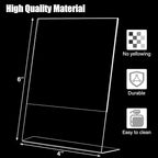 xydstay 6pack Acrylic Sign Holder 4x6 - Image 2