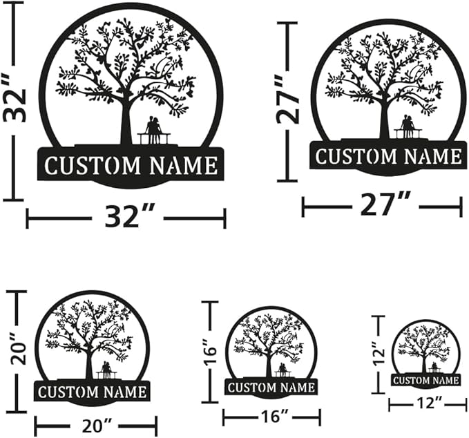Personalized Valentines Metal Wall Sign, Custom Infinity Heart Love Couple Name - Image 4