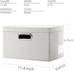 PRANDOM Storage Bins with Lids Linen Fabric Foldable Storage Boxes Organizer - Image 2