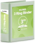 SUNEE 3 Ring Binder 3 Inch 1 Pack, Sage Green by SUNEE