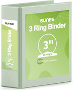 SUNEE 3 Ring Binder 3 Inch 1 Pack, Sage Green by SUNEE