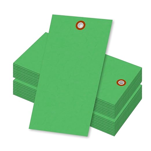 SmartSign 6.25 x 3.125 inch “Green” Blank Tyvek Shipping Tags by SmartSign