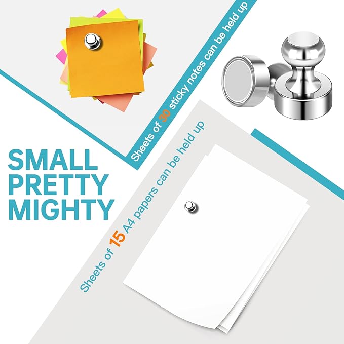 GOOLADA 56Pack Small Fridge Magnets, Neodymium Refrigerator Magnets - Image 3