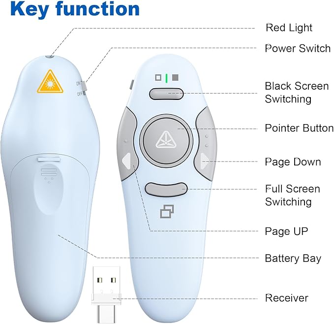 QUI Presentation Clicker Wireless Presenter Remote Clicker - Image 7