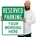 SmartSign 30 x 24 inch Custom “Reserved Parking” Metal Sign - Image 2