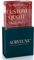 Personalized Gifts, Custom Quote Block Letter Board, Crystal-Clear Acrylic by MySignCenter