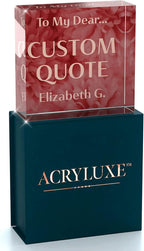 Personalized Gifts, Custom Quote Block Letter Board, Crystal-Clear Acrylic by MySignCenter