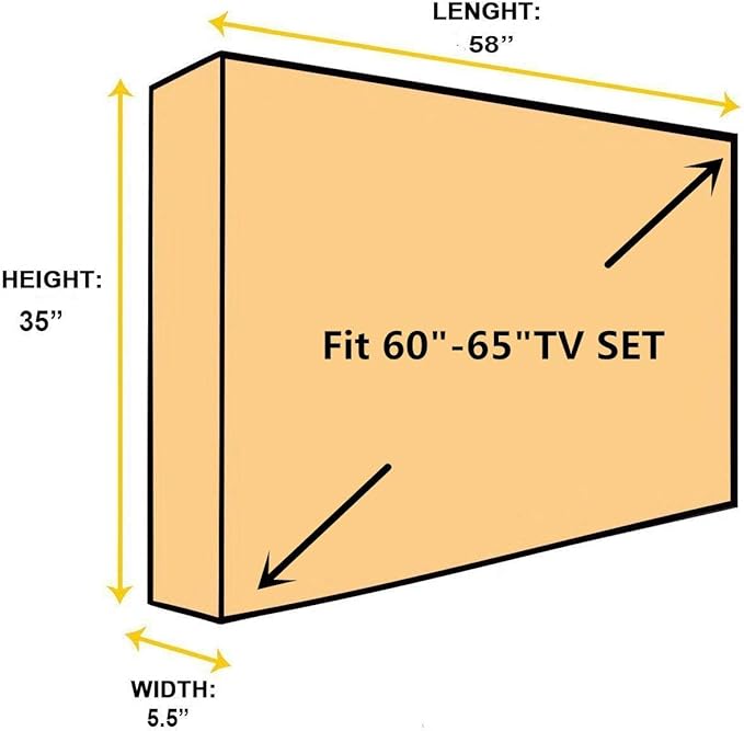 BroilPro Accessories Outdoor 60"-65" TV Set Cover, Scratch Resistant Liner - Image 5