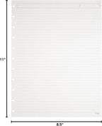 TUL Custom Note-Taking System Discbound Refill Pages, 8.5" x 11" Narrow Ruled, Letter Size, 100 Pages (50 Sheets), White