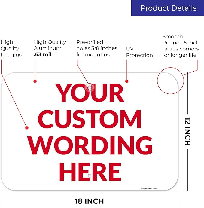 Custom Sign, Personalized Metal Signs, Customize - Image 3