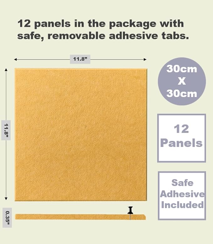 DECORITA Felt Wall Tiles | Large Cork Board Alternative | Aesthetic Felt - Image 2