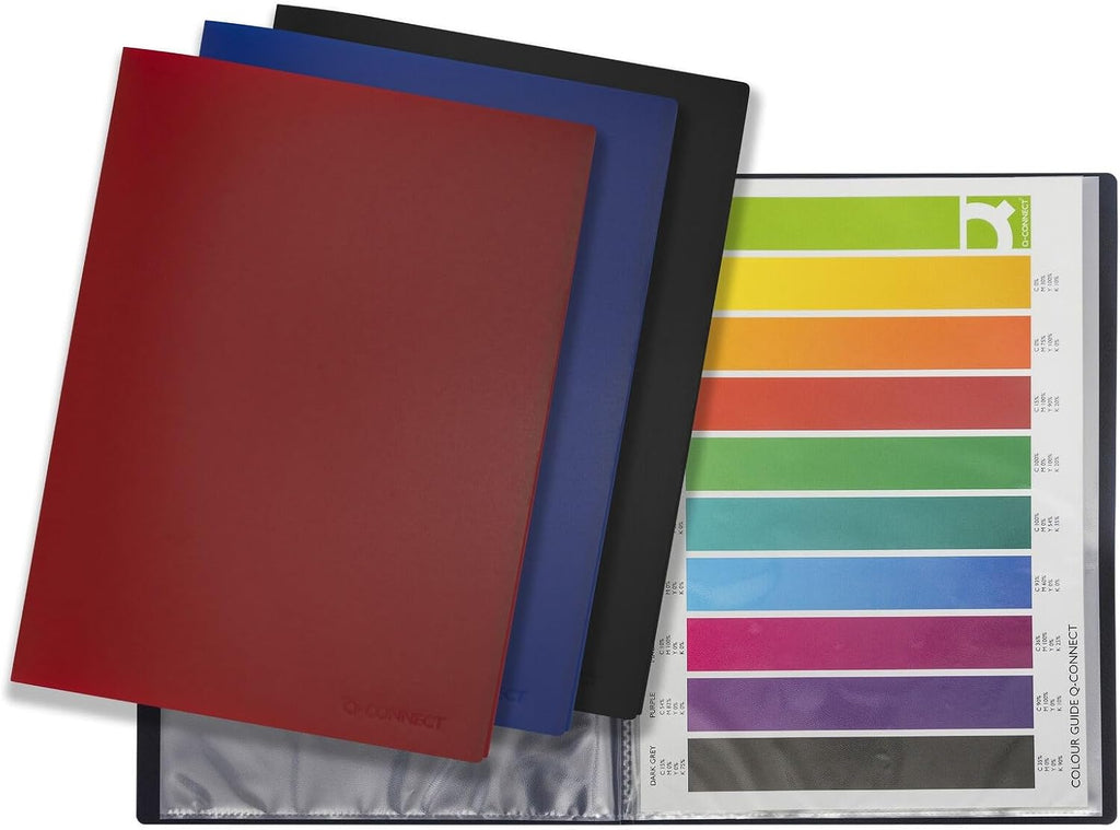 Q Connect 40-Pocket Display Book - Blue