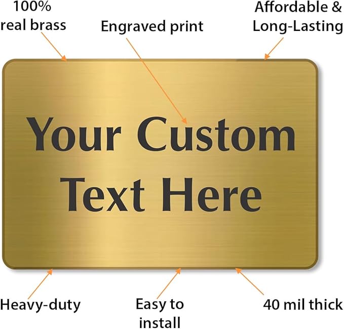 SmartSign Custom Brass Sign - Image 4