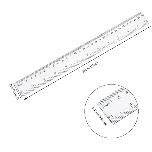 30 Packs Clear Plastic Ruler 12 Inch - Image 2