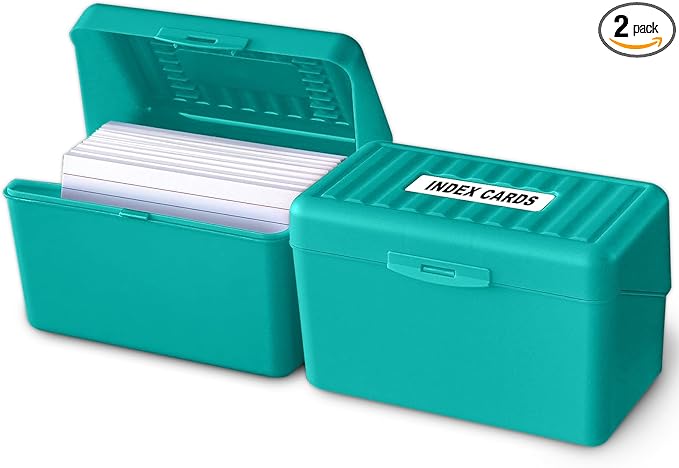 Olivo Index Card Holder Box 3x5 Flash Note Card Holder Storage File Box by Unknown