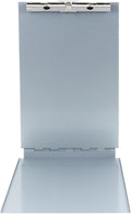 Saunders Recycled Aluminum Citation Holder, Police Ticket Book Clipboard | Silver, holds two summons books, hinged privacy plate blocks write-through, hook-loop strap, pen clip, water-resistant, USA