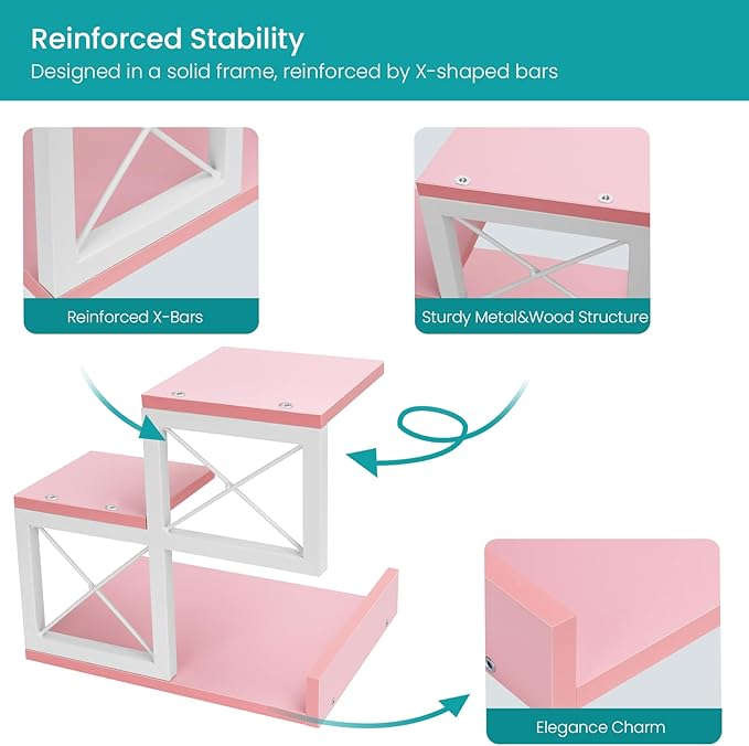 ELITEROO Desktop Shelf, Aesthetic Desk Organizer Table Top Mini Bookshelf - Image 6